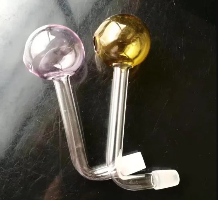 カラービッグバブル右アングルポット、新しいユニークなガラスボンズガラスパイプ水パイプホーカーオイルリグロープで喫煙