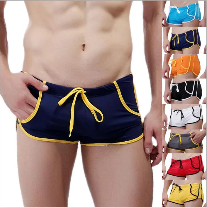 Natação Trunks Swimwear Homens Verão Boardshorts Boxers Homens Swim Shorts Lace-up Casual Board Shorts Bermuda Surf Beach Calças Underwear 4393