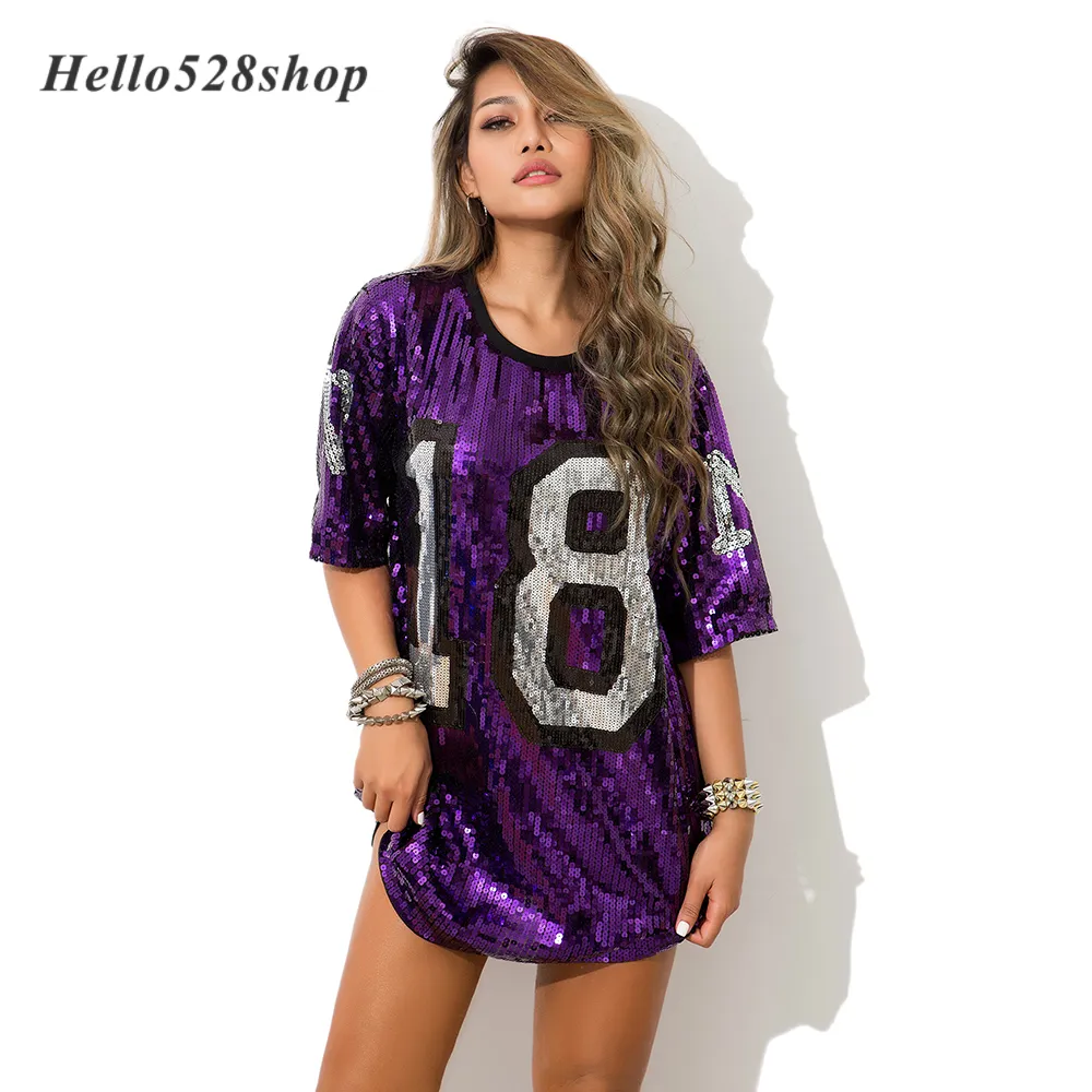 Hello528shop Women Tops #18 Bar DS Costumes Singer Performance Dance Clothes Hip Hop Street Stage Ladies Sequins T-shirt