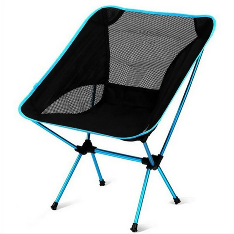 Portátil Camping Beach Chair Lightweight Dobrável Pesca OutdoorCamping Ao Ar Livre Ultra Luz Laranja Vermelho Vermelho Escuro Azul Cadeiras