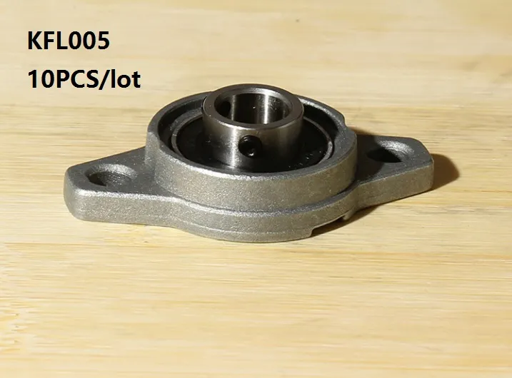 10st / lot KFL005 FL005 25mm Zinc Alloy Bearing Enheter Pillow Block Lager Fläns Block lager för CNC router delar