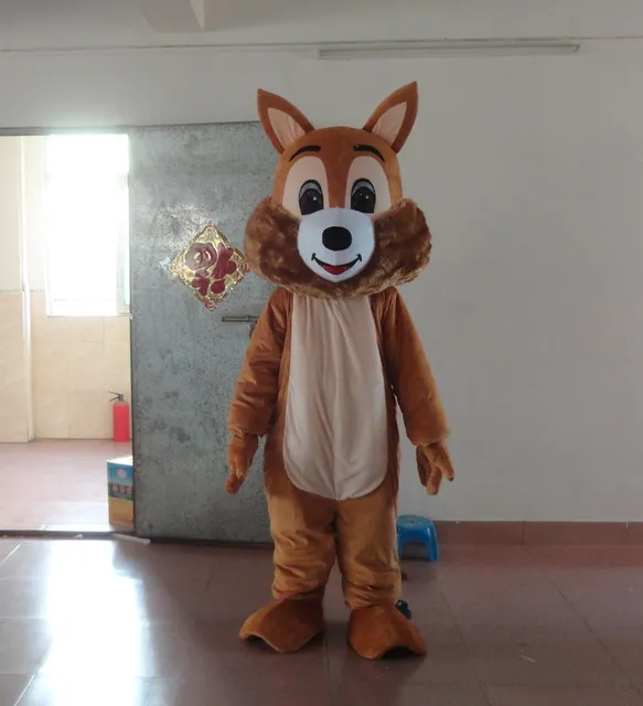 Professionele Custom Brown Squirrel Mascotte Kostuum Cartoon Dier Karakter Kleding Kerst Halloween Party Fancy Dress