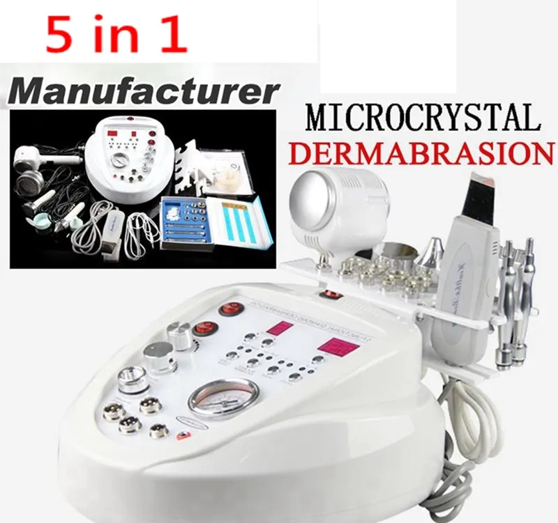 5 in 1 Diamond Microdermabrasion Dermabrasion 필링 초음파 세정기 미세한 피부 리프팅 Photon 회춘 기계 DHL