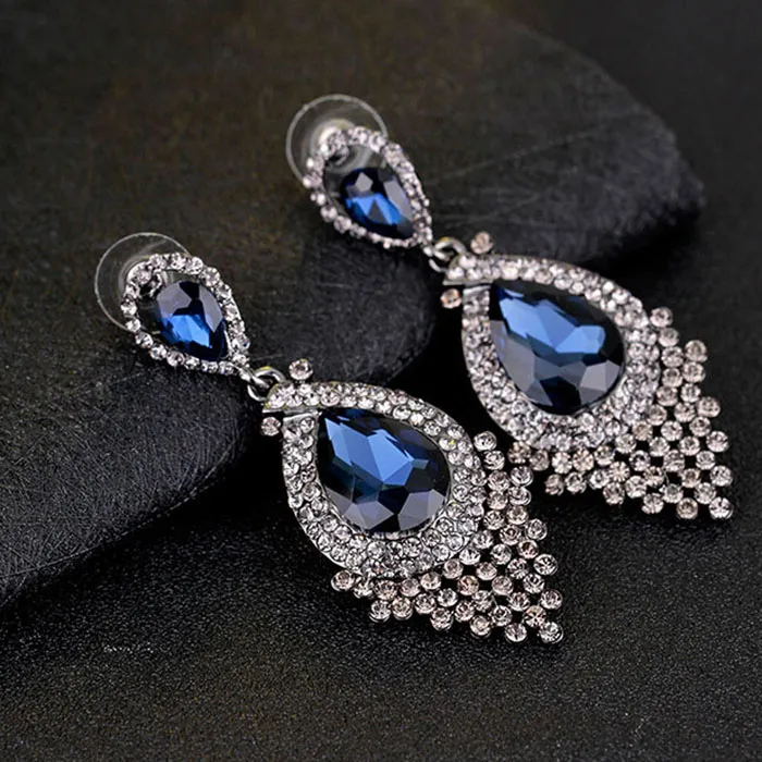 Crystal Diamond Earrings Studs Dangle Ear rings Wedding Fashion Jewelry for women Will and Sandy