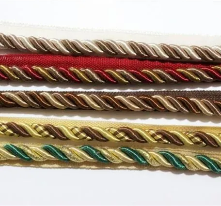 Garn 5 färger twisted rep tre trådar av sladd för kudde kudde väska soffa stol dekorativa tillbehör 10mm diameter sälja med bal