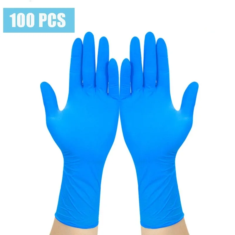100 stks wegwerphandschoenen isoleren voorkomen Handschoenen PVC Nitril Synthese Latex Comfortabele handschoenen