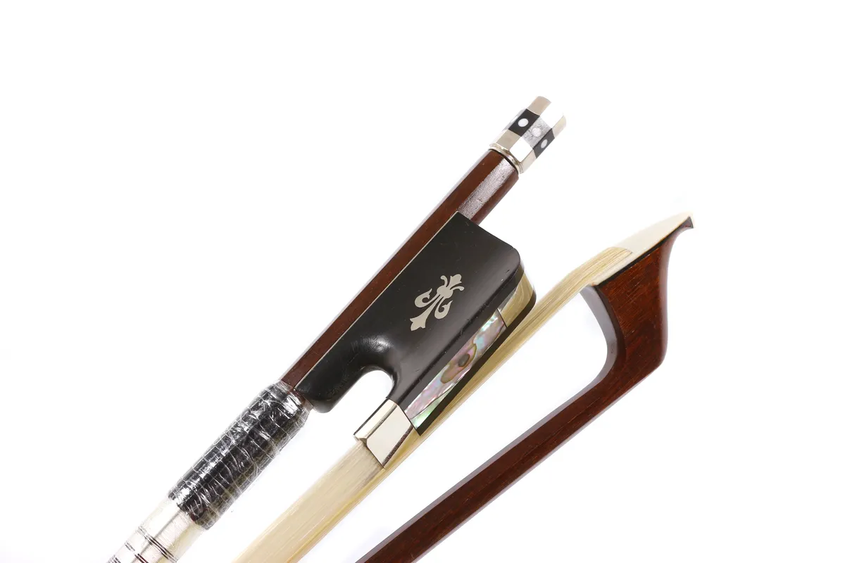 Yinfente 3/4 Cello Bow Brazilwood Natural Hair Straight Cello bows For Professional player