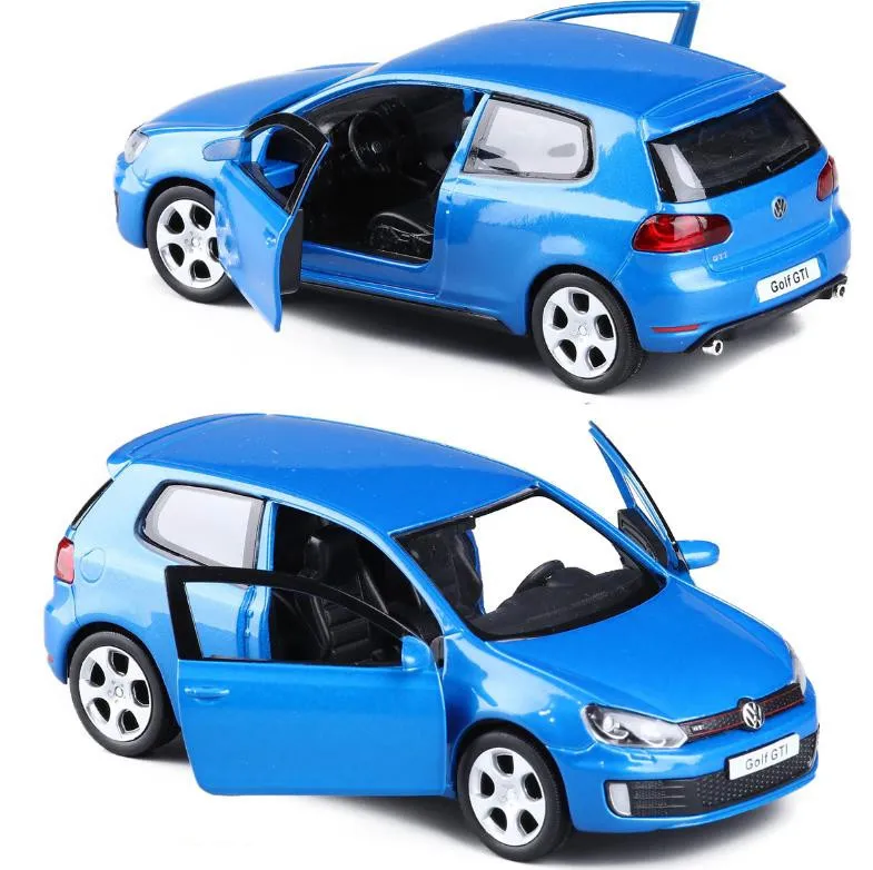 1:36 Scale High Simulation Golf GTI Diecast Metal Roof Paint Model Vehicle  With Pull Back Action Y200318 From Gou08, $19.44