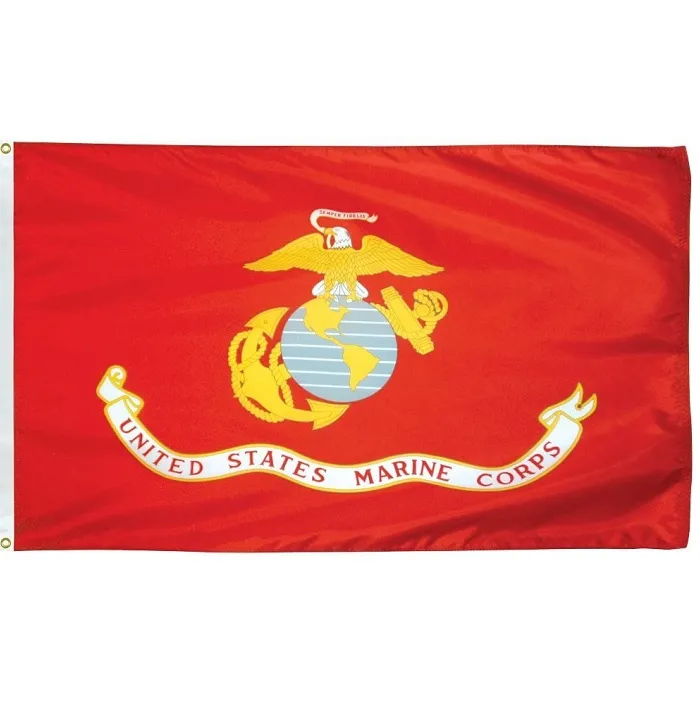 Bandiera USA Marine Corps 3x5ft Stampa digitale in poliestere degli Stati Uniti durevole