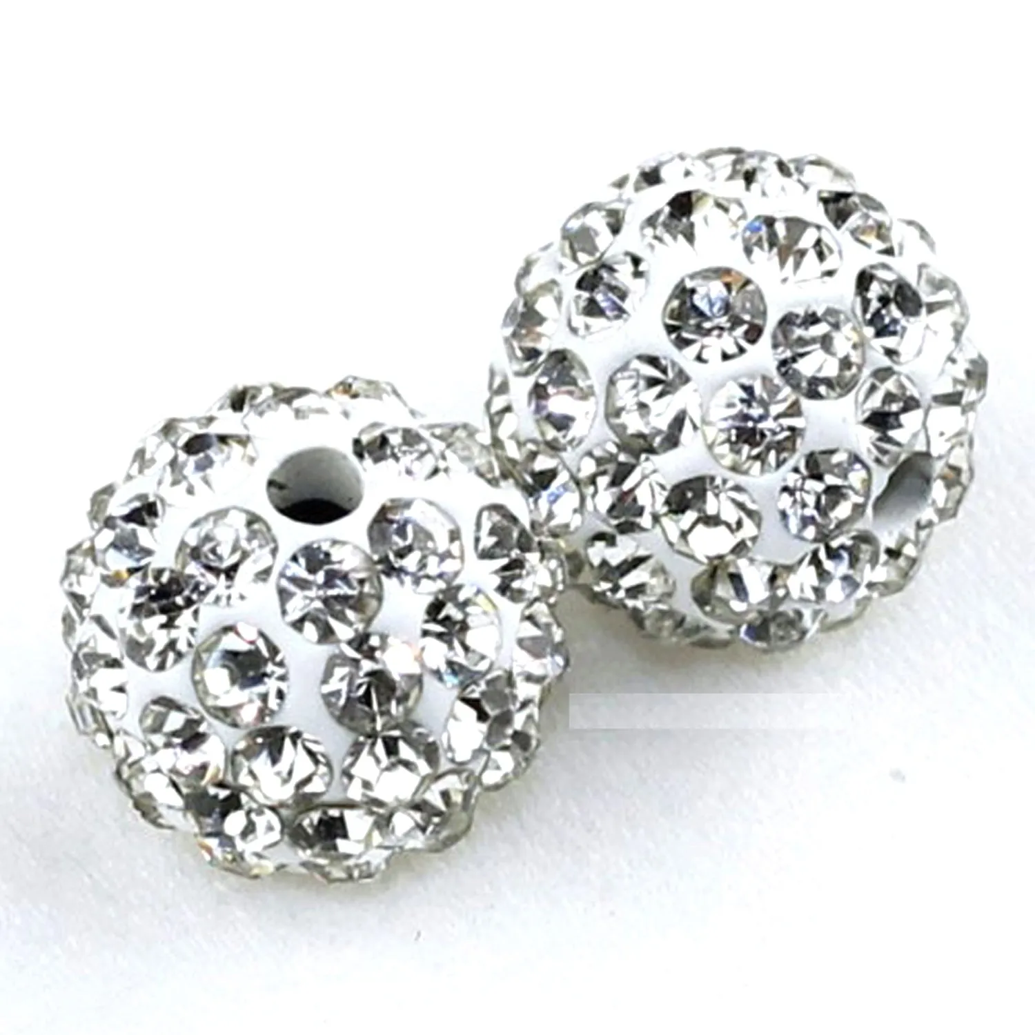 Pave 체코 크리스탈 디스코 볼 점토 비드 피트 Shamballa Jewelry DIY 팔찌 목걸이 100pcs 10mm White Clear2990