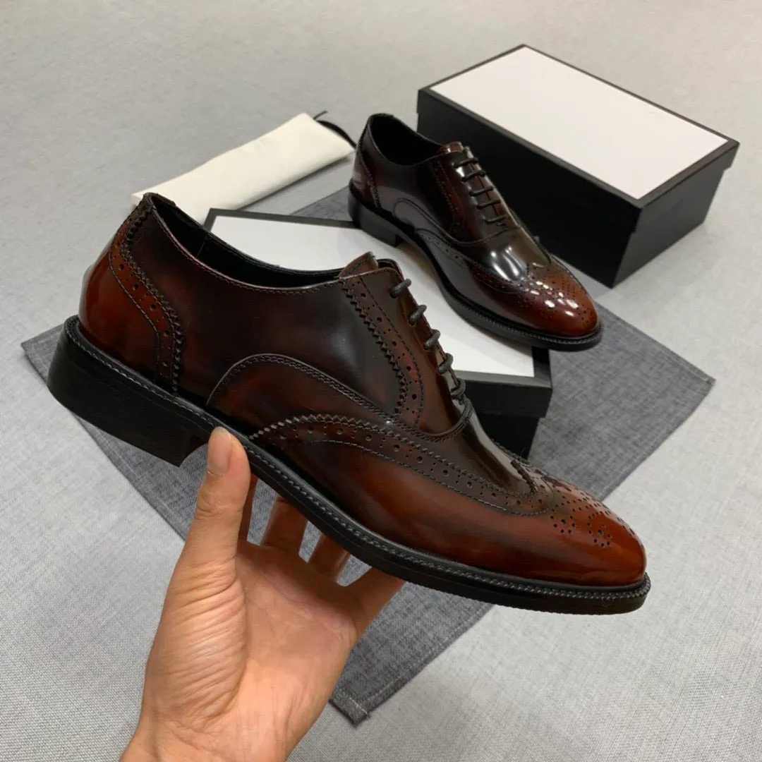 New luxury designer fashion casual shoes for 2019 mens leather business shoes are comfortable and breathable