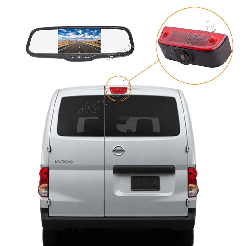 Car OEM Parking Rear View Reverse Backup Camera & Mirror Monitor for Chevy City Express Nissan NV200 (2015-2018)