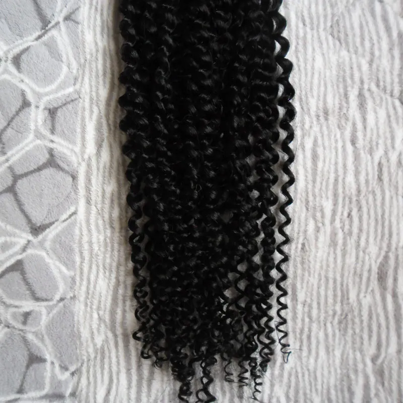 Luz Afro Kinky Curly Faiding Hair 100 Bez wątpliwości ludzkie włosy do zaplatania 100 g no wątpli ludzkie włosy Bundles4047517