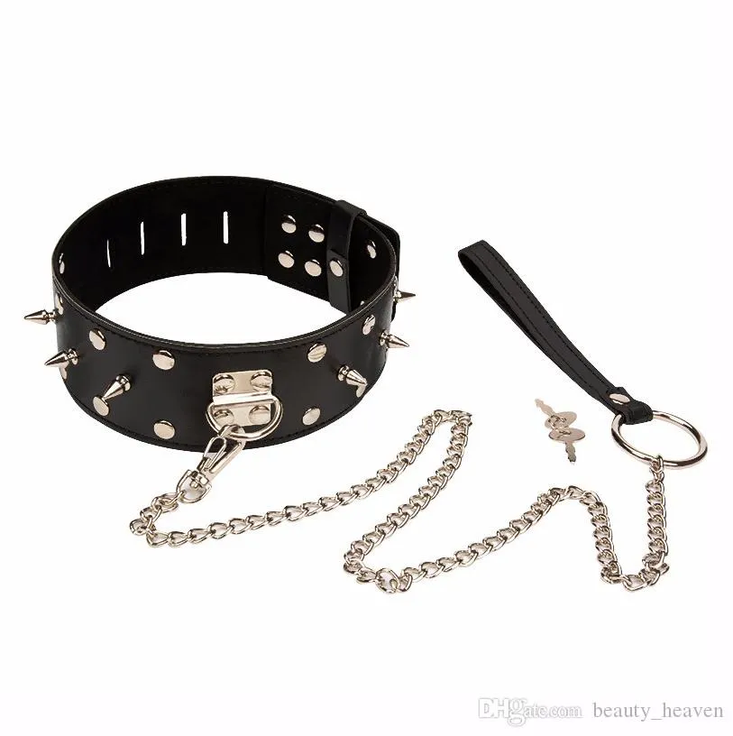 BDSM collier en cuir esclave colliers pour femmes femme collier en métal collier fétiche Bondage contraintes jouets érotiques Couples adultes jeux de sexe