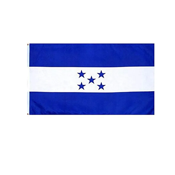 3x5FT 150x90cm Honduras vlag, zeefdruk polyester weefsel opknoping reclame dubbel gestikt, outdoor binnengebruik, drop verzending