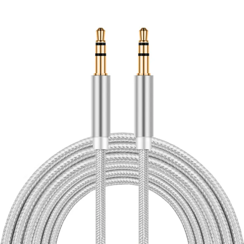 삼성 안드로이드 전화 MP3 PC 헤드폰 용 꼰 3.5mm 남성 스테레오 AUX 연장 케이블