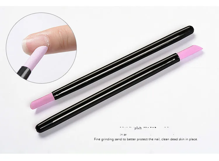 2019 Quartz Exfoliant Nail Cuticule Remover Dead Skin Pusher Trimmer Manucure Meules Nail Polished Pen Stick Files Tige polie