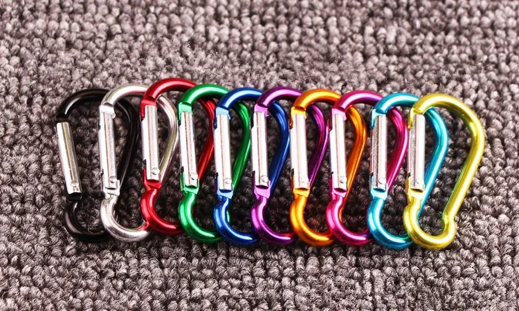 Climbing Button Carabiner Snap Hook Snap Clip Keychain Outdoor Aluminum Alloy Snap Gourd Shape Climb Hook