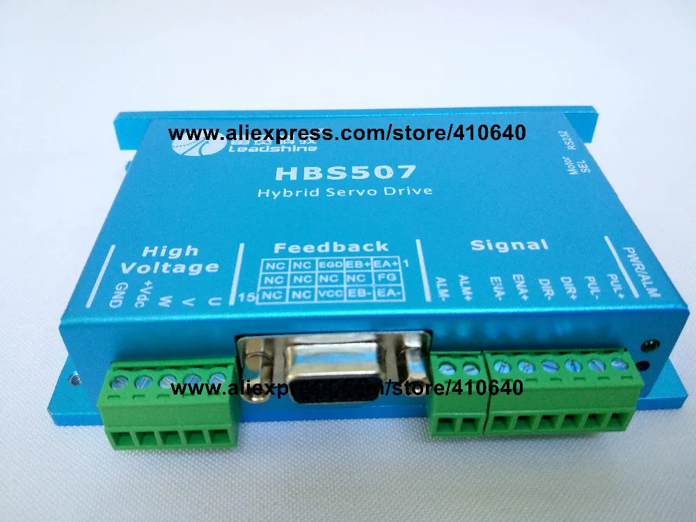 이전 모델 HBS57에서 업데이트 된 Leadshine HBS507 최대 20-50 VDC 입력 전압 및 8.0A 전류가있는 폐 루프 스테퍼 드라이브
