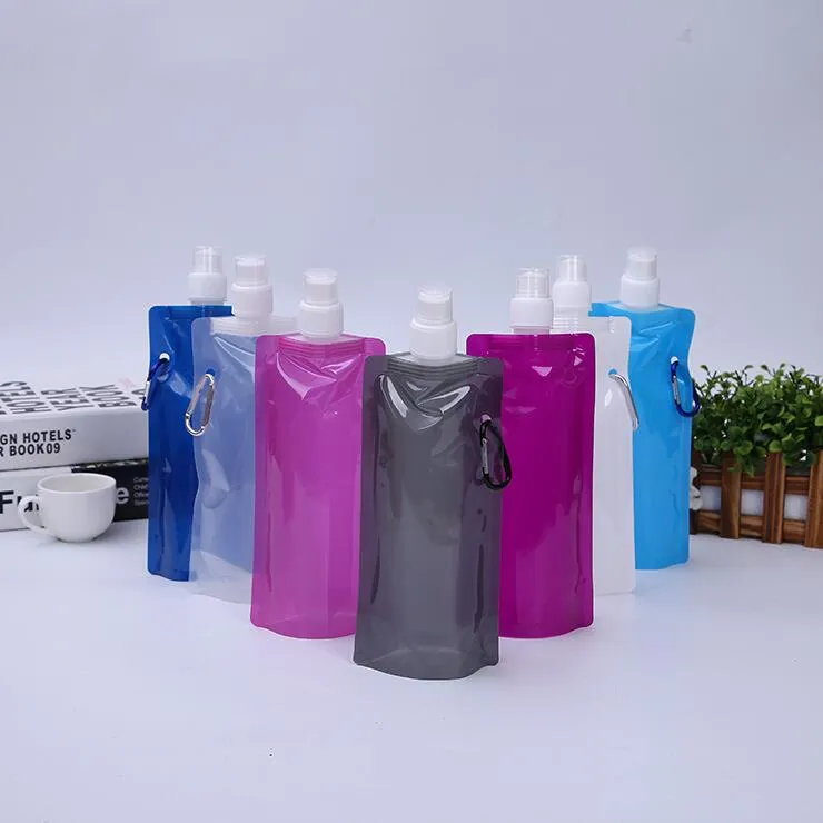 Faltbare Wassertaschen Tragbare Drink Ultralight Weiche Flasche Flaschen  Outdoor Sport Wandern Camping Tasche Kapazität 480ml 500ml LXL388 A Von  0,33 €