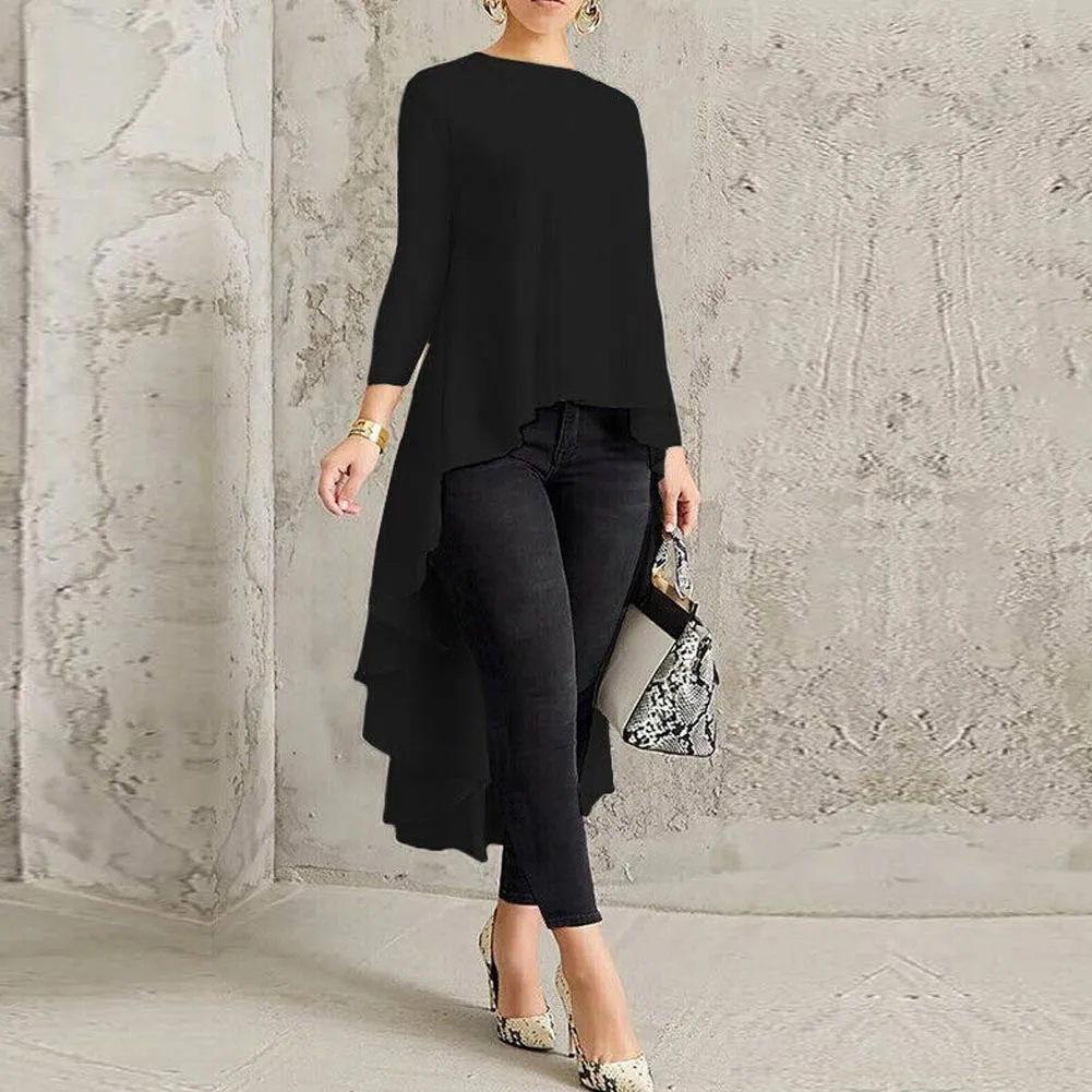 Camisas de mujer hotsell con cola larga