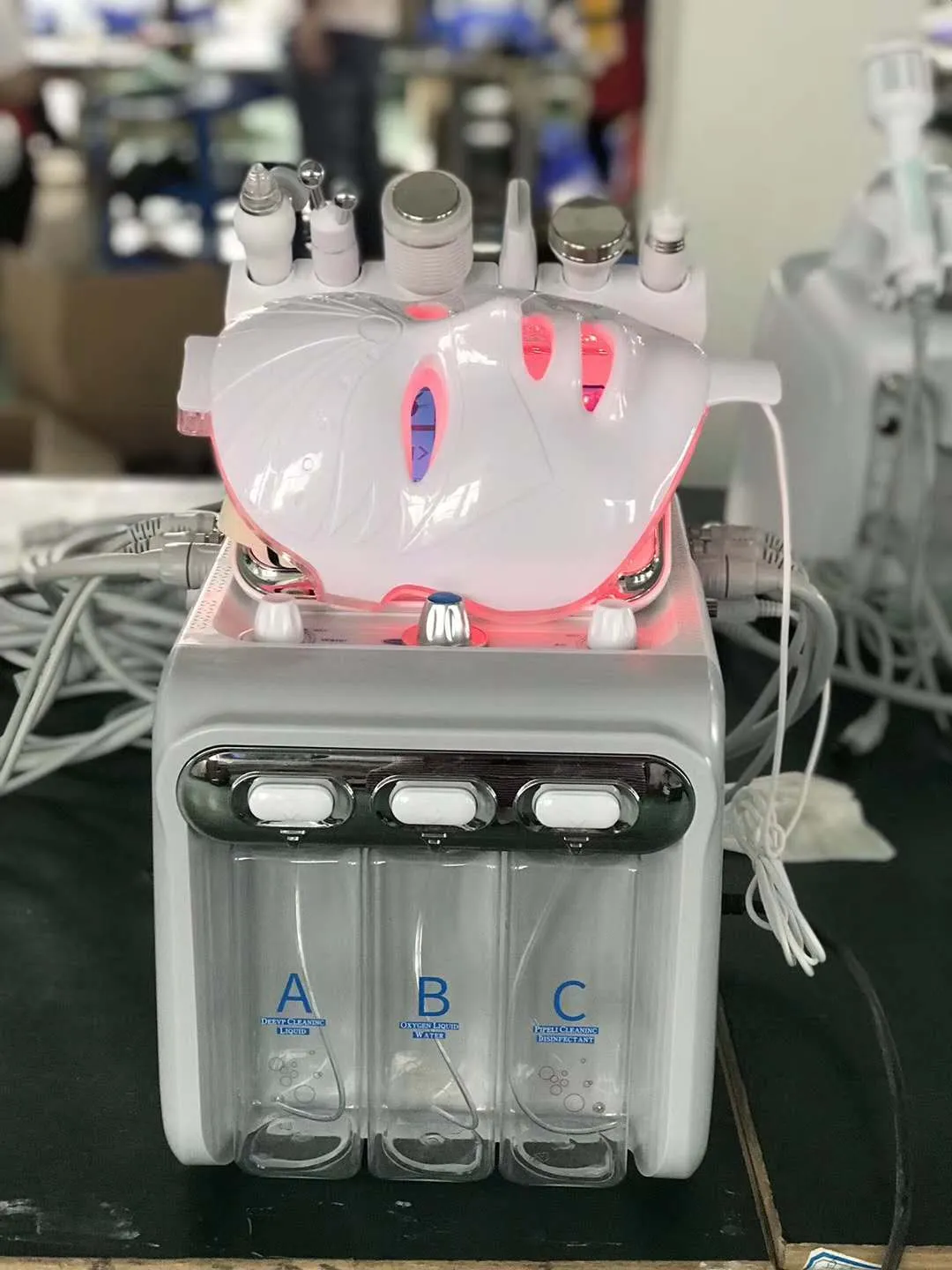 7 in 1 bio rf hamer hydro microdermabrasie water hydra dermabrasie spa gezichtshuid porie reinigingsmachine