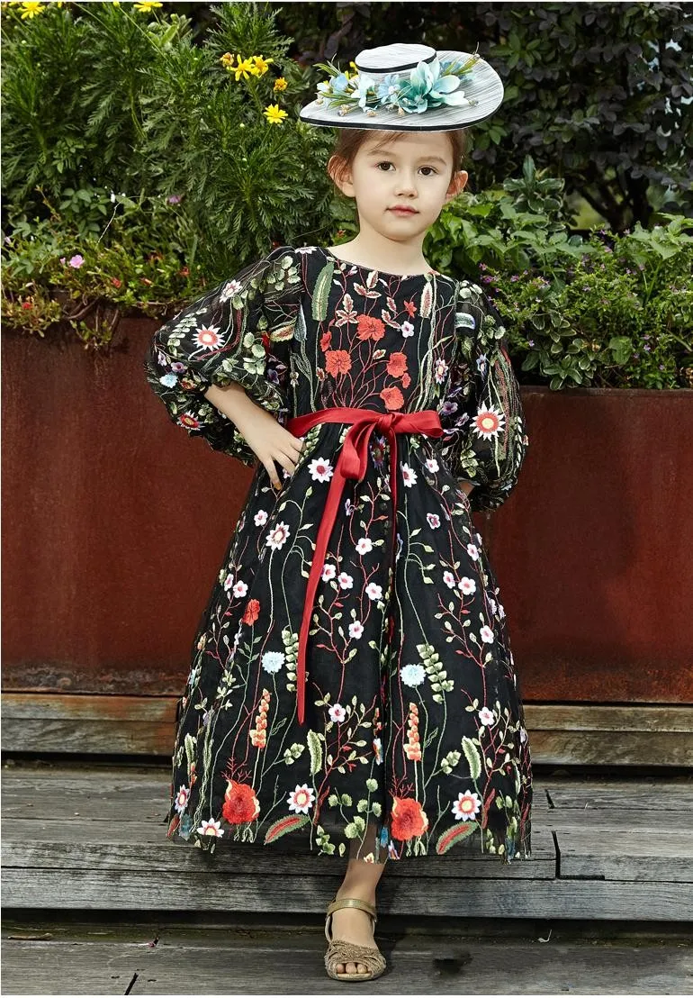 Red black and white flower girl dresses clearance