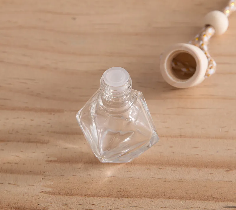 8ML Transparent Square Cap Perfume Bottle Car Perfume Bottle