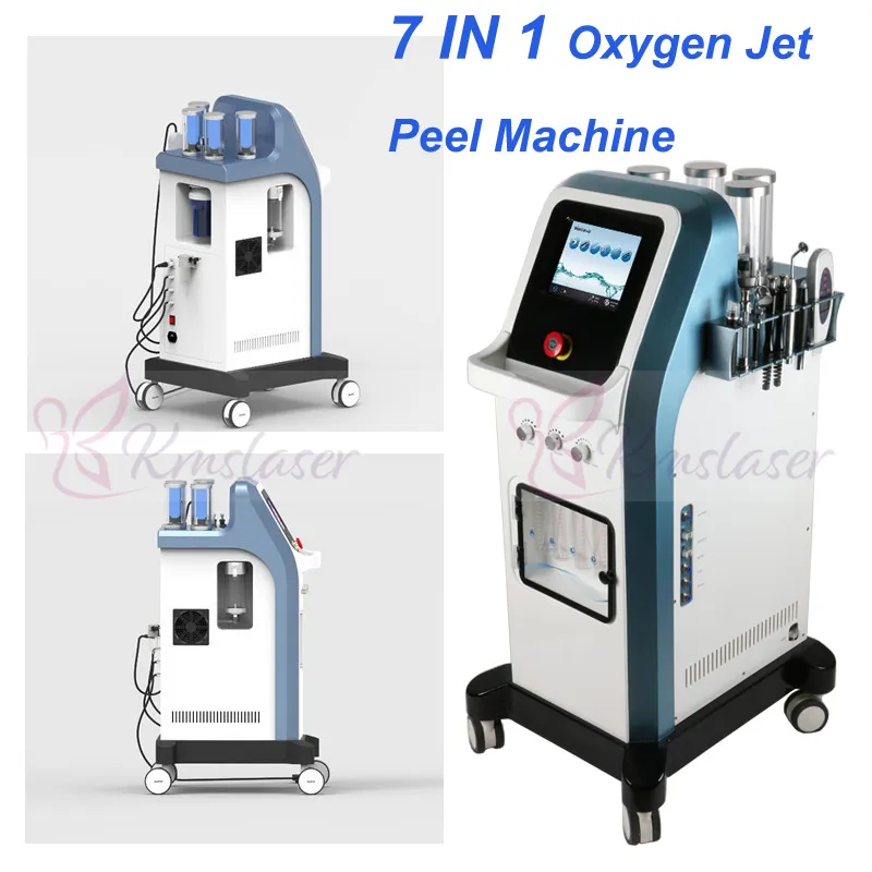 7 in 1 Israel Technology 8 Bar Oxygen Jet Peel Water Dermabrasion Gesichtspflege Microcurrent Hydradermabrasion Oxgen Injector