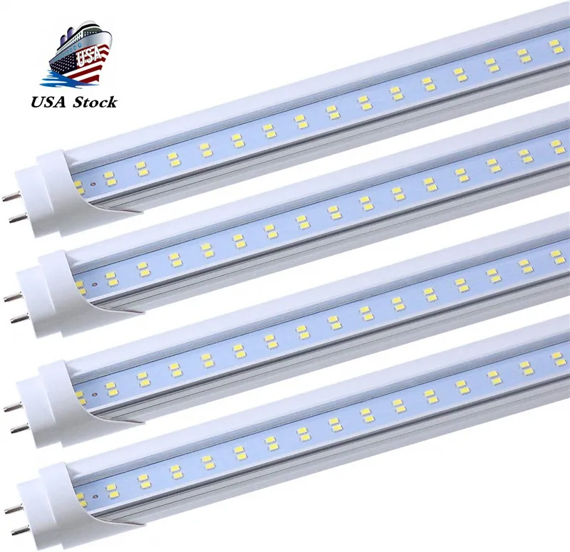 120 tubes LED Stock aux États-Unis 4ft tube LED 22W 28W lampes 1200mm 4ft SMD2835 96 pièces/192 pièces ampoules fluorescentes LED très brillante AC85-265V UL