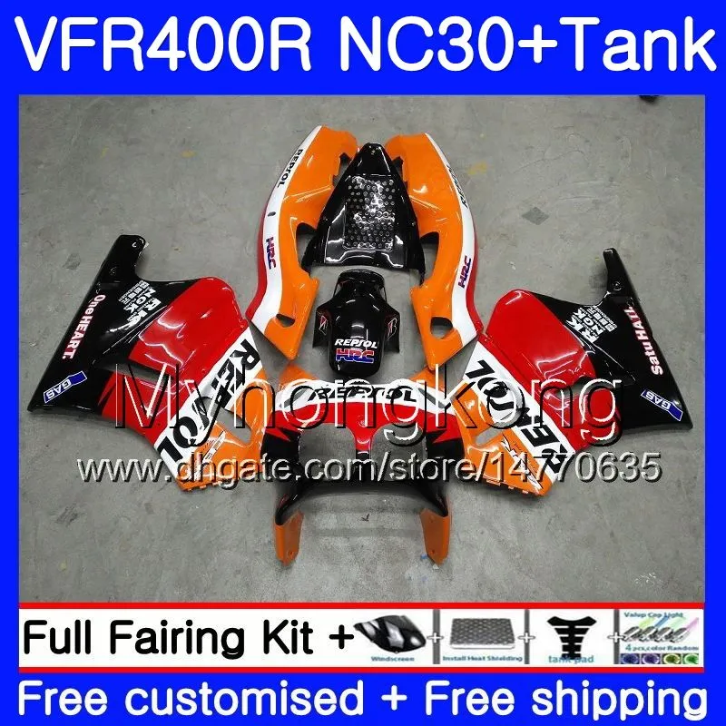 Kits voor HONDA RVF400R REPSOL HOT RODE VFR400 NC30 V4 VFR400R 89 90 91 92 93 269HM.5 RVF VFR 400 R VFR 400R 1989 1990 1991 1992 1993 Kuip