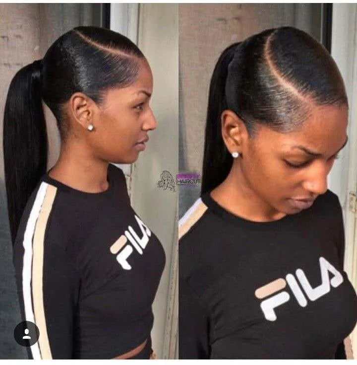 Black Girl Natural Ponytail Hairstyles, Give your toddler a stylish braided  look by creating a Goddess headband braid that runs across the front of her  hair.