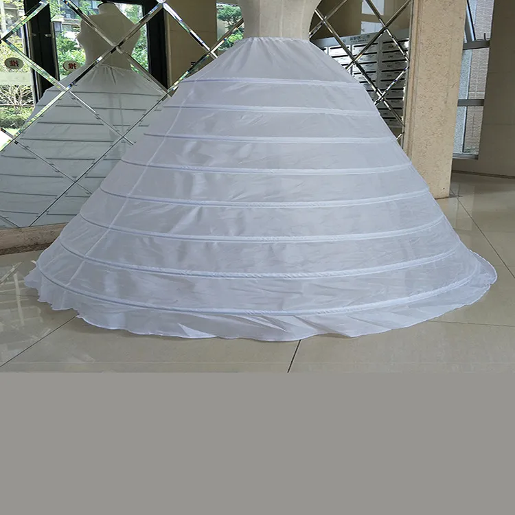 Anágua grande e larga com 8 argolas, vestido de baile para vestido quinceanera, saia de crinolina de aços fortes, jupon mariage cw01398236g