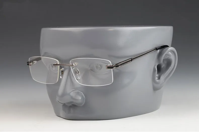 Luxury Mens Designer Buffalo Horn Rimless Sunglasses Mens Rimless Vintage Retro Eyewear In Gold Silver And Clear Metal From Tanqia 22.03 DHgate.Com