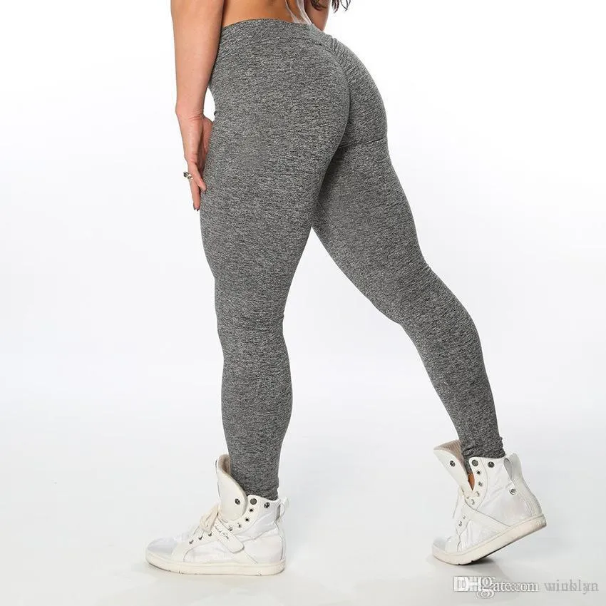 Quick Dry Womens Athletic Apparel: Heather Grey Booty Enhancer