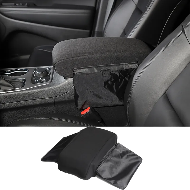 Schwarz Mittelkonsole Armlehne Box Abdeckung Mit Aufbewahrungstasche Für  Jeep Grand Cherokee 2011+ Auto Innenraum Accessoires Von 22,86 €