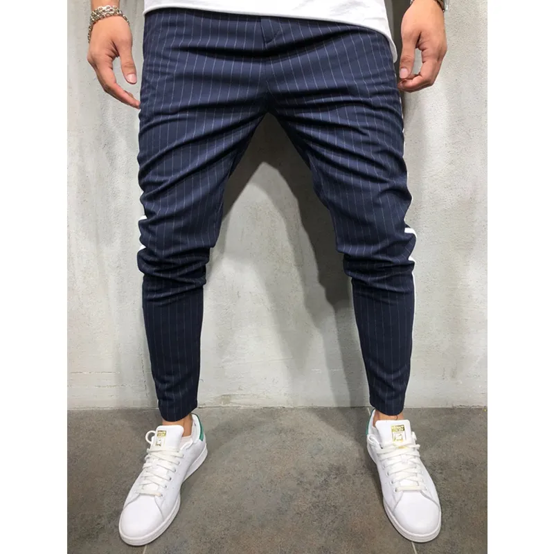 Homem lápis calças jogger calças de pista casual esporte ginásio jogging calças fino ajuste streetwear bottoms