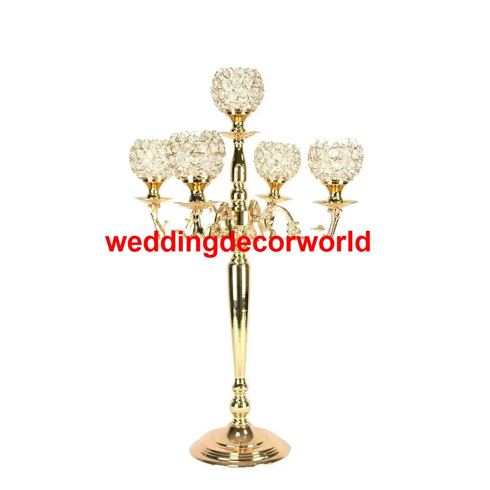 Ouro Sereia Trumpet Wedding Centerpiece Mesa Vaso para Longo Flor Titular Flor decor251