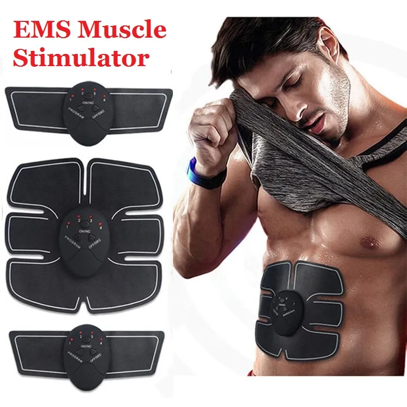 Muscle New elétrica Estimulador EMS corpo emagrecimento beleza máquina Muscle Exerciser Electro Body Toning Massager gratuito Navio Para Casa Training