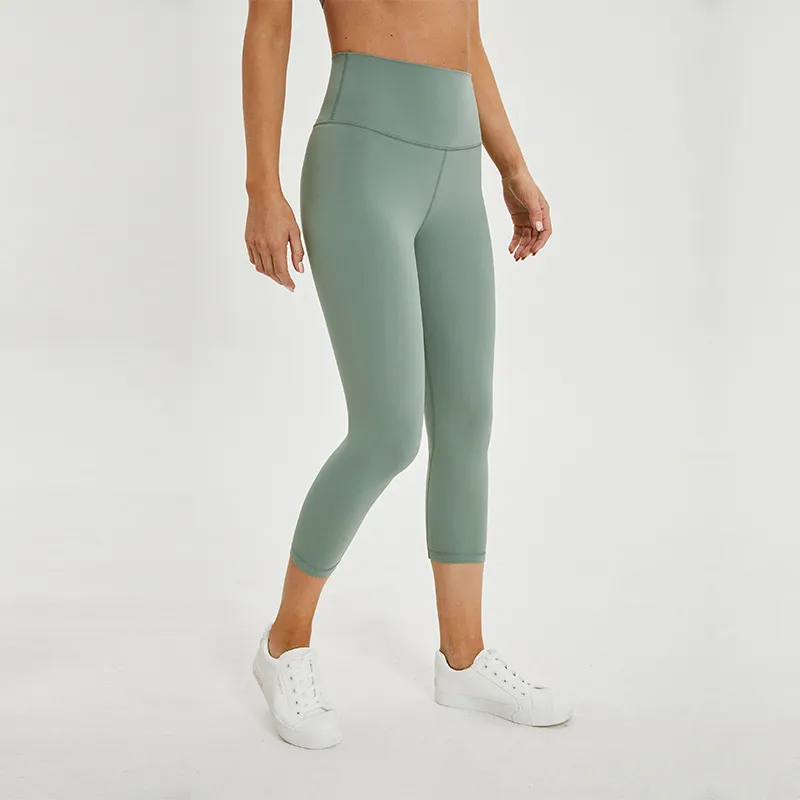 Butterweiche Naked-Feel Athletic Fitness Cpari-Hose für Damen, Vier-Wege-Stretch-Gymnastik-Yoga-Sport-Kurzstrumpfhose