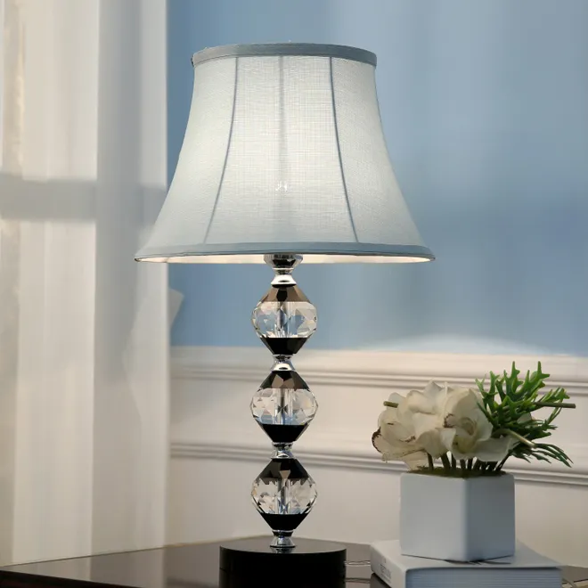 European Crystal Table Lamp Fabric Lampshade Desk Light Luxury Hotel Villa Lighting Bedroom Living Room Bedside Led Lights From Lamloon 290 46 Dhgate Com European Crystal Table Lamp Fabric, Best Lampshade For Crystal Lamp