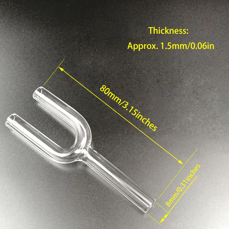 Glass Snuff Snorter Tube Y Shape Dual Hole Joint... From Bloomingsky, $0.99 