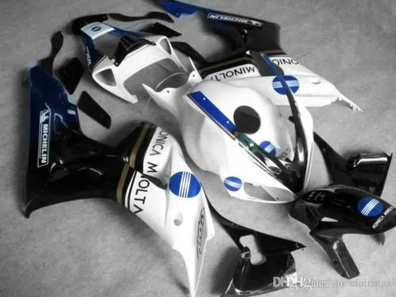 Perfect fitment Fairings for Honda CBR1000RR 2006 2007 white black Injection mould fairing kit CBR 1000 RR 06 07 df34