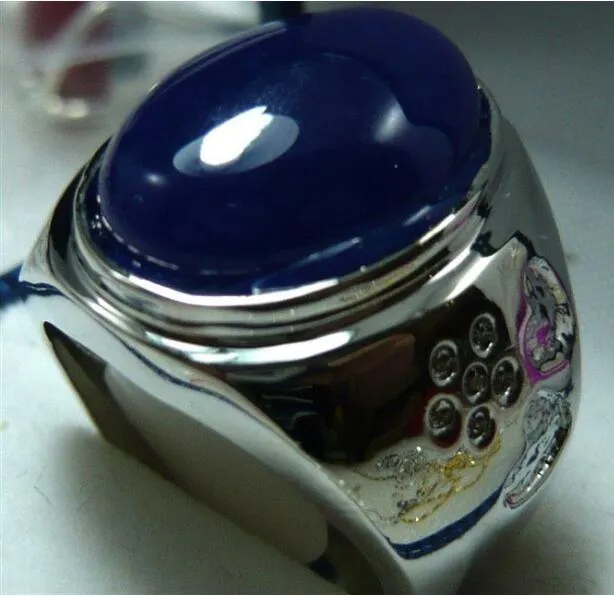 Jewelryr yeşim halkası güzel erkek / kadın mavi jades / opal aşk yüzük # 9,10,11,12 ücretsiz kargo