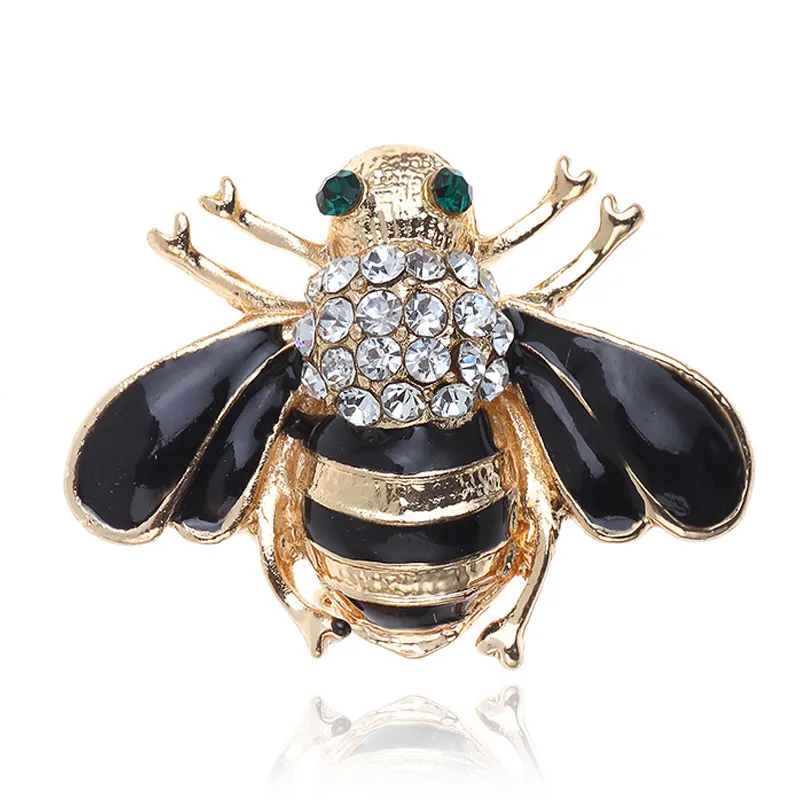 Women Delicate Little Bee Brooches Crystal Rhinestone Pin Brooch Enamel Brooches Jewelry Gifts For Women Men Brooch