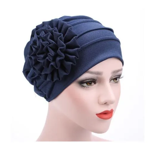 Chapéus das mulheres Primavera Verão Floral Beanie Hat Muçulmano Trecho Turbante Cap Hat Perda de Cabelo Headwear Hijib Cap GB946