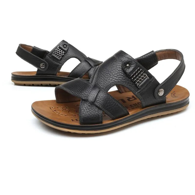 Hot Sale-en Sommarskor Sandaler Andningsbar Casual Outdoor Slip On Beach Sandaler Högkvalitativ Sandalen Heren