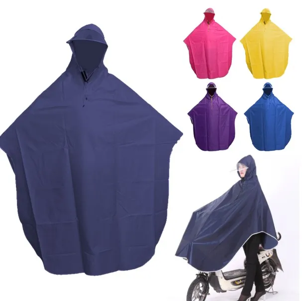 Cycling Motorcycle Raincoat Mens Womens Rain Coat Poncho Hooded Windproof Rain Cape Mobility Scooter Bicycle Cover