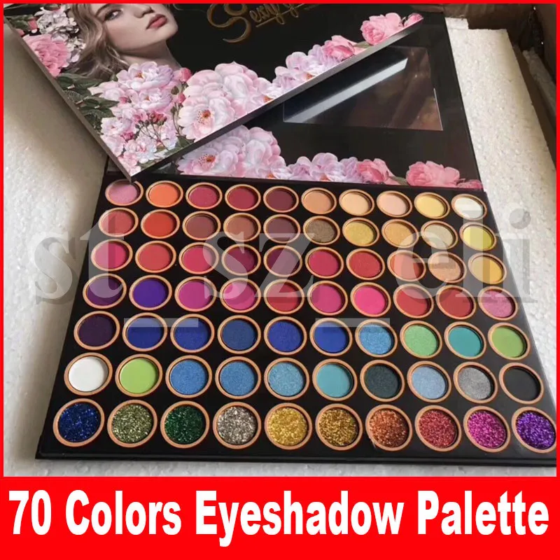 New Eye Makeup Eyeshadow Palette Shimmer Brokat Matte 4D Sexy Bogini 70 Kolory Preseyed Pigment Eye Shadow Paleta