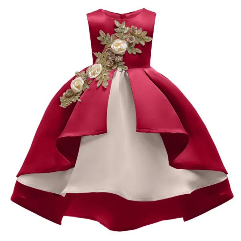 Flower girl Dresses Wedding Baby Girls Dresses Summer Boutique Children Clothing Princess Kids Clothes Outits Party Ball Gown Dresses LF030B